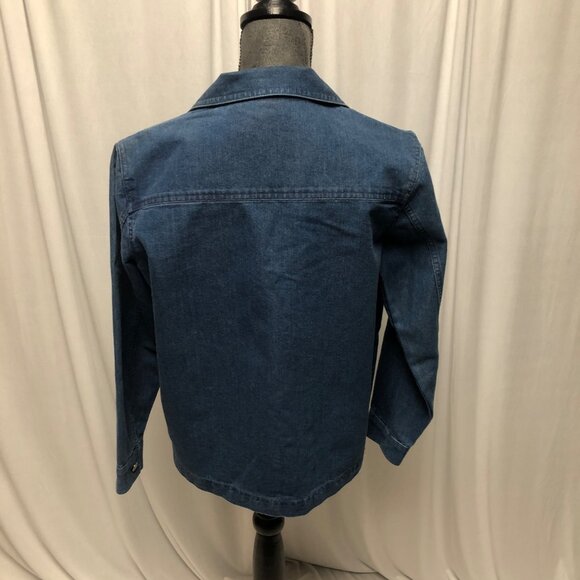 Breckenridge Jean Jacket Womens Size Medium Petite Embroidered Button Up Denim - Picture 5 of 7
